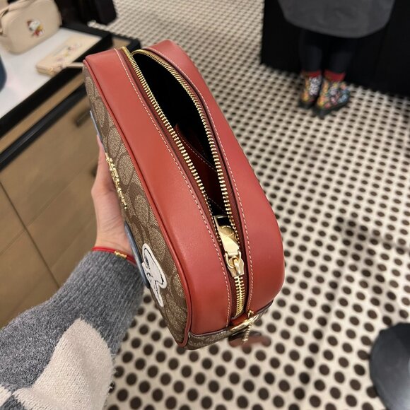 Coach X Peanuts Jamie Camera Bag Signature Canvas Patches Crossbody ~NWT~ CF304 - Picture 4 of 6